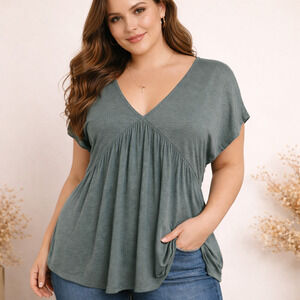 Anthropologie Meadow Rue Quincy Trapeze T-Back Top - Size Large